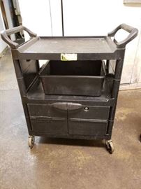 Plastic Roller Cart with Lockable Bottom