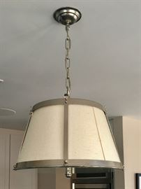 One of a pair of Vaughan Designs Belluno shaded lights