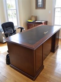 Leather top executive desk