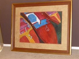 Cool Print of Vintage Wood Boats