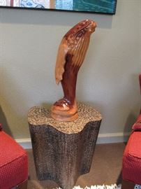Hand carved whale