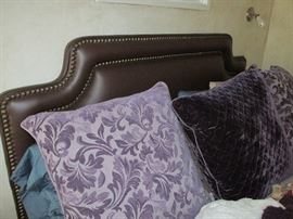 Leather headboard
