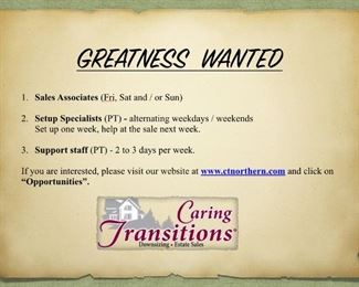 Greatness Wanted