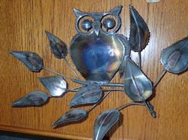 METAL OWL HANGING