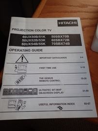 HITACHI PROJECTION COLOR TV