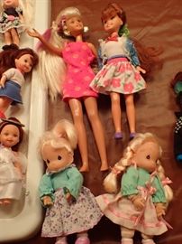 BARBIE DOLLS & ASSORTED & PRECIOUS MOMENTS DOLLS