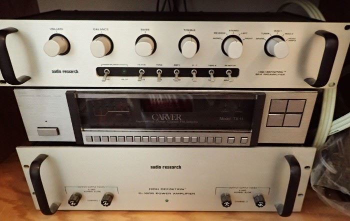 Audio Research High Definition d-100b Power Amplifier   --Model tx -11  -- Carver Asymmetrical Charge Coupled FM Detector