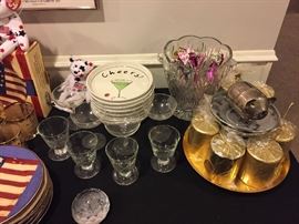 Ice bucket, appetizer plates