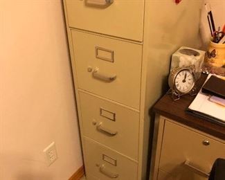 Tall metal office filing cabinet 