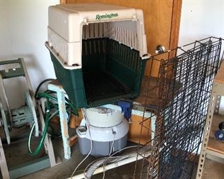 Dog kennels and vacuum 