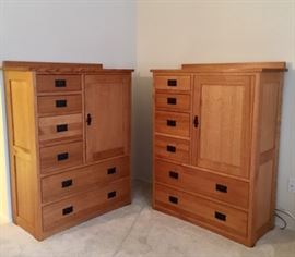 Bentwood Furniture Oak Mission-style High Boy (2)