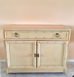 Yellow Faux-bamboo Sideboard