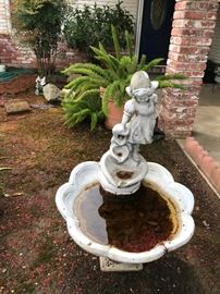 Little Girl Bird Bath fountain