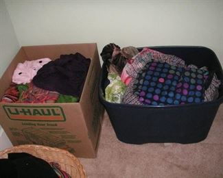 Two boxes of scarves