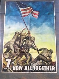Original WWII war bond poster 