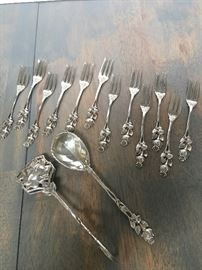 800 silver pastry set 