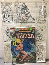 Original Tarzan comic book art 