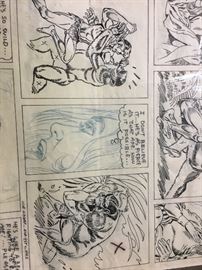 Original Tarzan comic book art 
