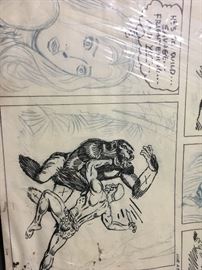 Original Tarzan comic book art 