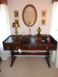 Ethan Allen Pine desk with chair