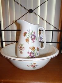 Antique Porcelain Bowl & Pitcher for wash stand