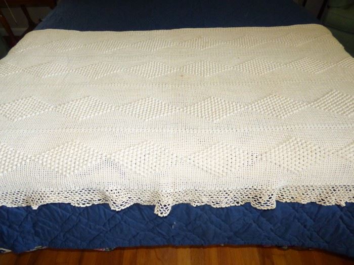 Crocheted bedspread