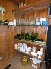 Many flower arranging vases, Supplies, etc