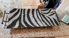 animal print serving platter