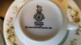 Tonkin china label - made by Royal Douton, England