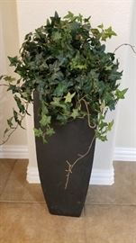planter and ivy - artificial