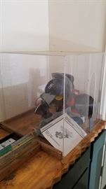 Circular saw used to make custom golf clubs. Comes with custom-made plexiglass cover.