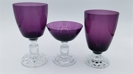 purple glassware