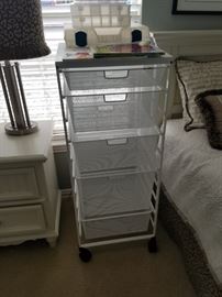 Elfa cart with 5 drawers.
