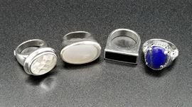 Sterling dinner rings