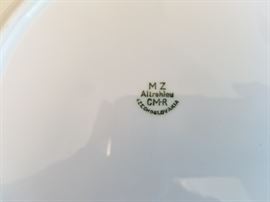 MZ Altrahlau CM-R Czecholsovakia label on pheasant china - set of 38 pieces