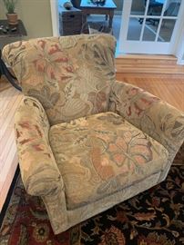 Crate and Barrel tapestry chair, like new