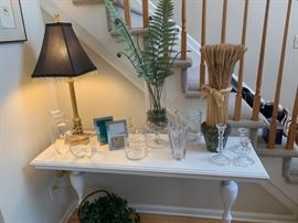 white console table