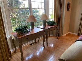 Pair of platypus accent tables