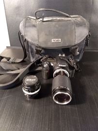 Nikon N80 35mm Film Camera w extra lens $95