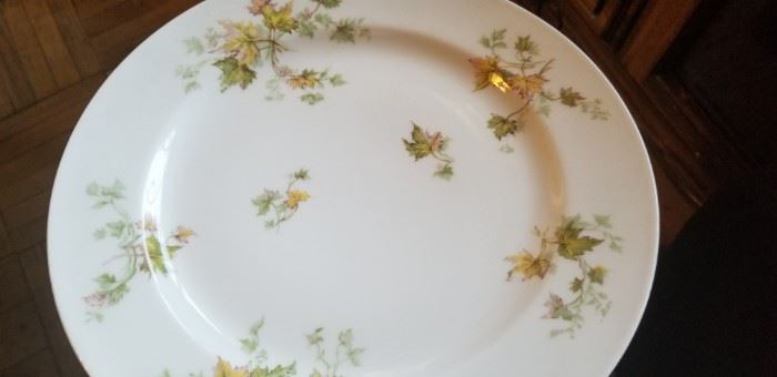 antique limoges dish set for 8