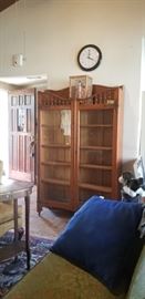 Antique oak China cabinet