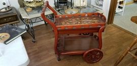 Wooden bar cart 
