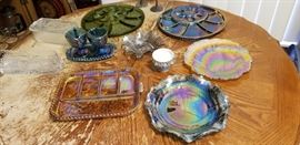 Flashed carnival glass