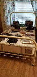 Vintage metal full size bed frame