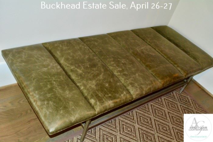 27 Bench and Art29 Bench and Art29 Foyer Leather Bench