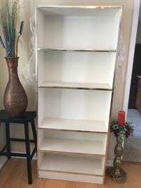 #19 5 shelf White laminate bookcase 30x12x72 $30.00
