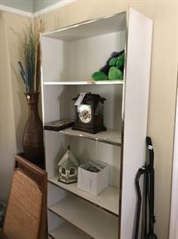 #19 Cabinet 5 shelf White laminate bookcase 30x12x72 $30.00
