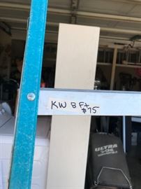#131 KW Werner 8 foot blue fiberglass step ladder $75.00
