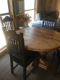 Table with four chairs. Table is Sold.  4 Chairs $125 