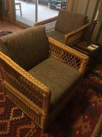 Two wicker chairs $80 each. $150 set. 